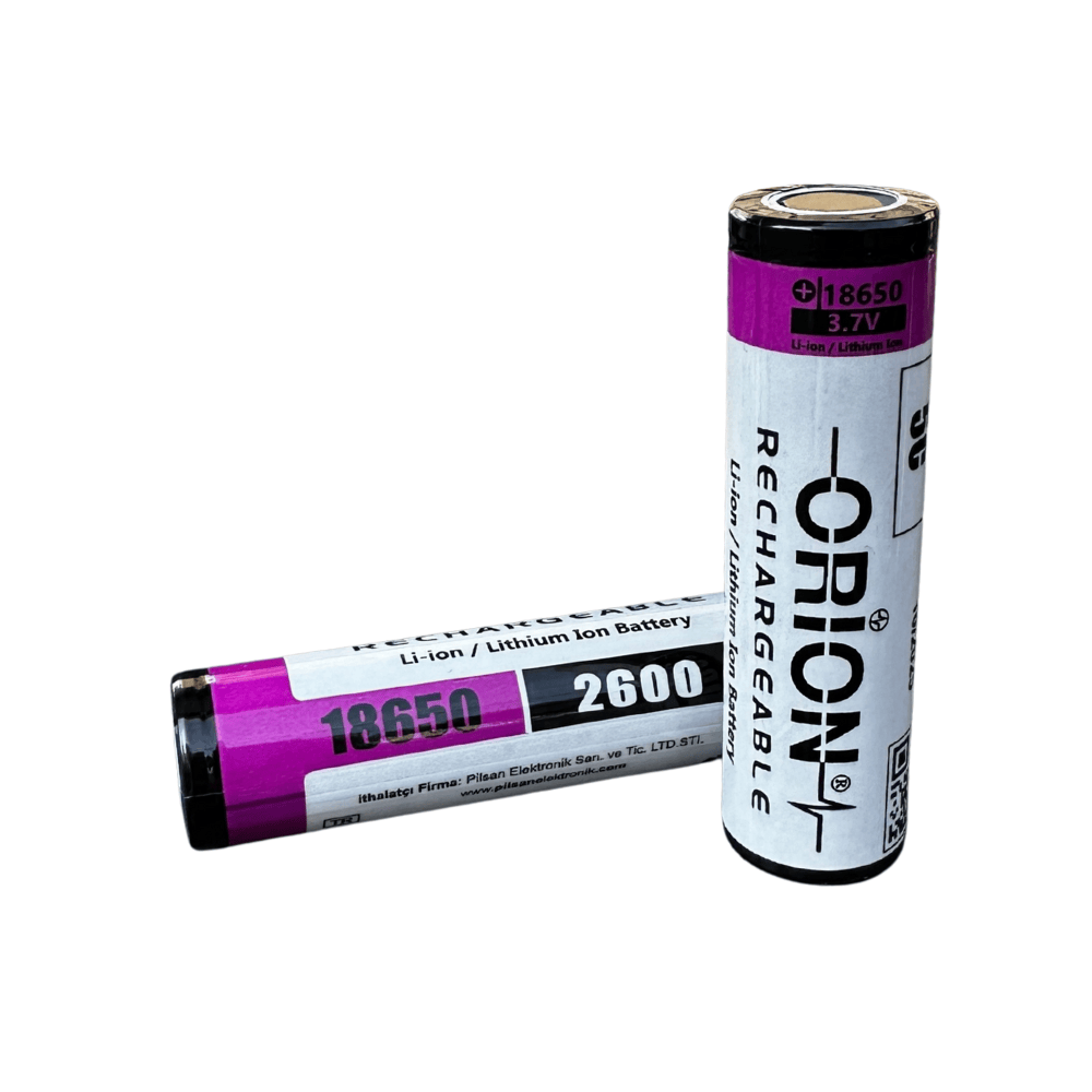 18650 Orion 2600 mAh 3.7v 5C Lityum İyon Pil 18650 Orion 2600 mAh 3.7v 5C Lityum İyon Pil