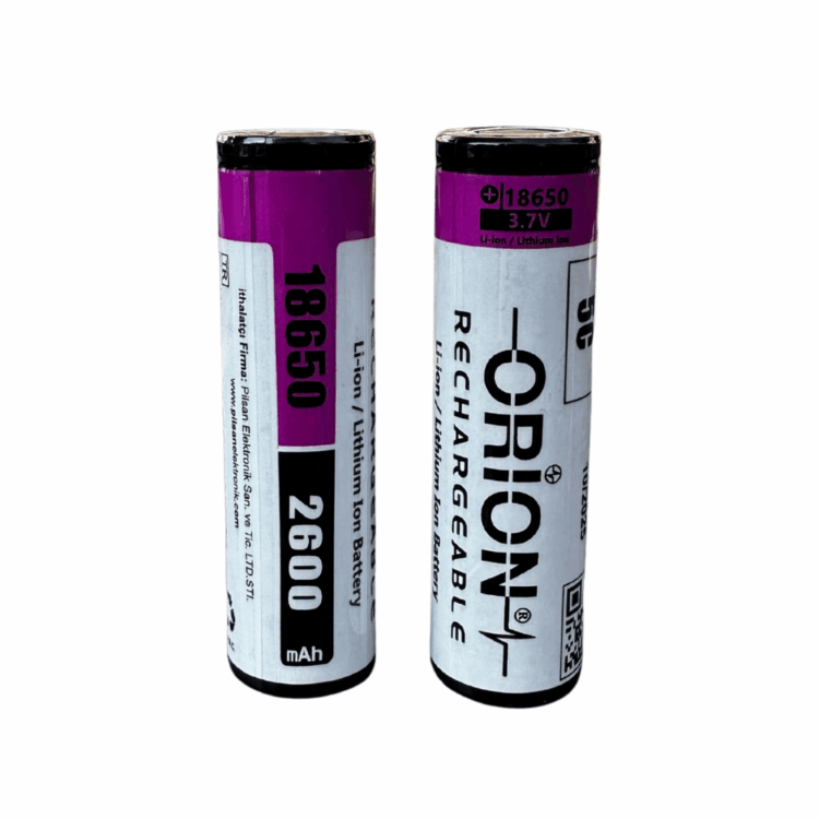 18650 Orion 2600 mAh 3.7v 5C Lityum İyon Pil - Görsel 2