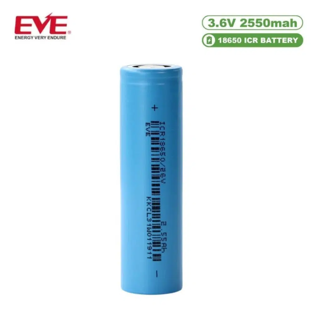 18650 EVE 26V 2600 mAh 3.7V 3C Lityum İyon Pil